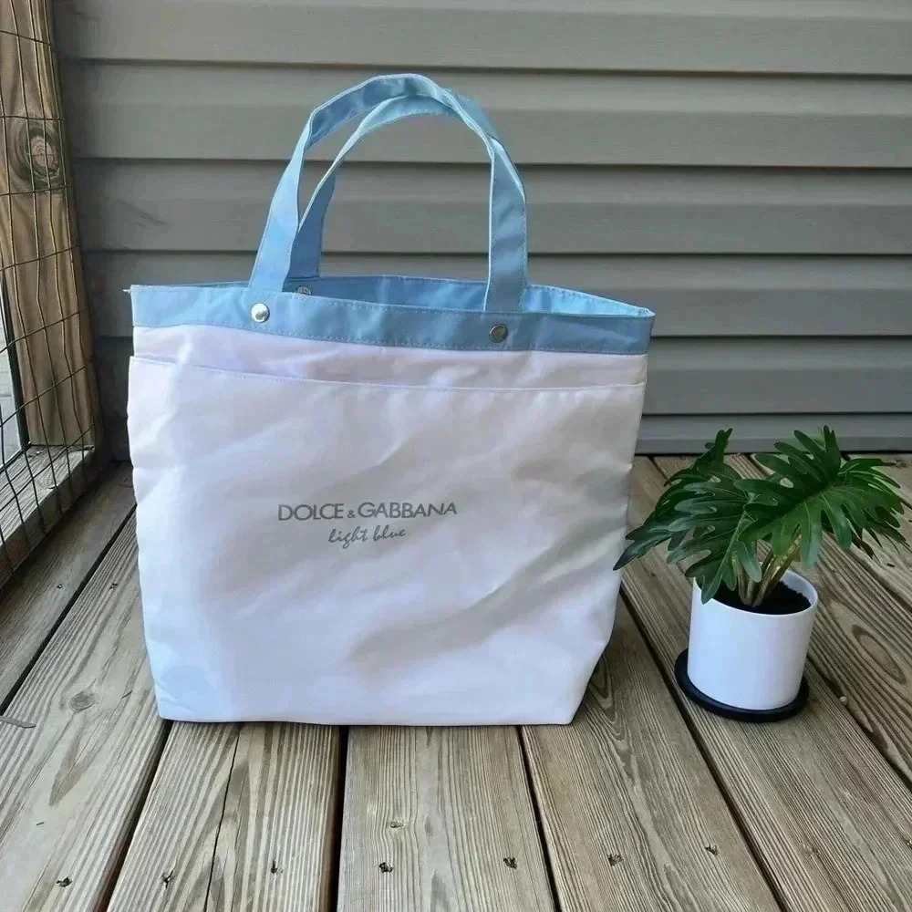 Dolce & Gabbana Light Blue White Tote
